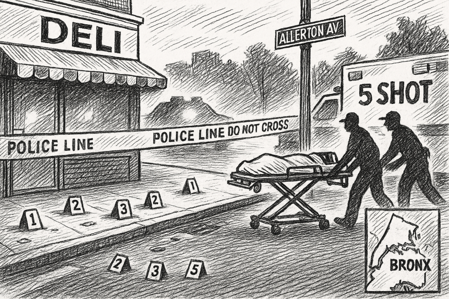 ब्रोंक्स गोलीकाण्ड: १ को मृत्यु ,  ४ घाइते